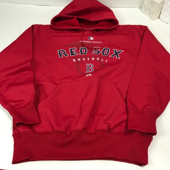 mlb authentic collection hoodie red sox